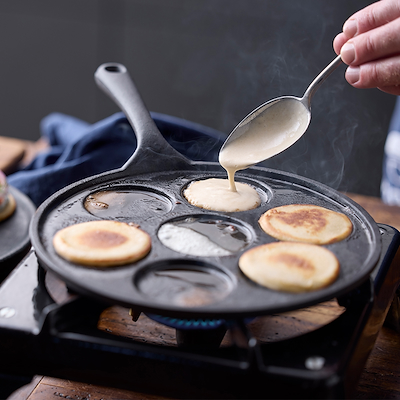 Holm blinispande i støbejern sort Ø23,5 cm