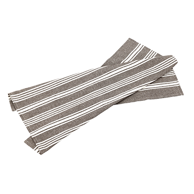 Bastian Recycle Eco Stripe viskestykke brun 70x50 cm