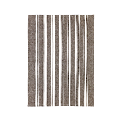 Bastian Recycle Eco Stripe viskestykke brun 70x50 cm