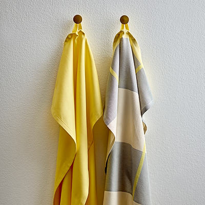 Södahl Blocks viskestykke gul 70x50 cm 2 stk