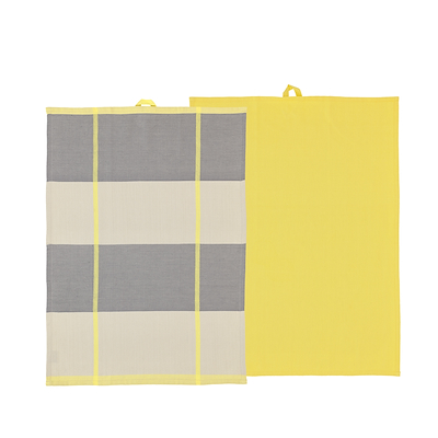 Södahl Blocks viskestykke gul 70x50 cm 2 stk