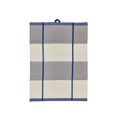Södahl Blocks viskestykke blå/grå 2 stk 50x70 cm