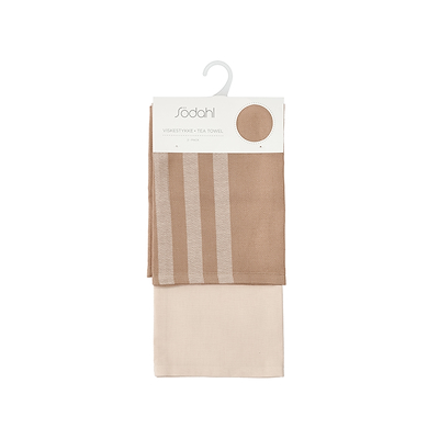 Södahl Reflection viskestykke beige/hvid 70x50 cm 2 stk