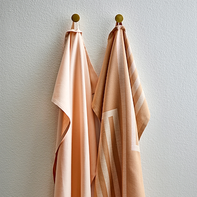 Södahl Reflection viskestykke beige/hvid 70x50 cm 2 stk