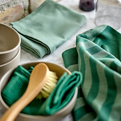 Södahl Reflection viskestykke pine green 70x50 cm 2 stk