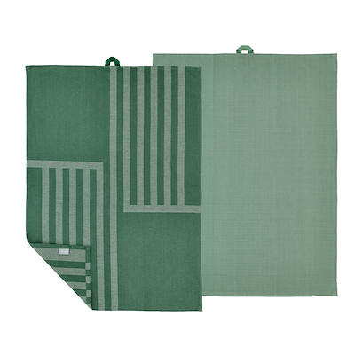 Södahl Reflection viskestykke pine green 70x50 cm 2 stk