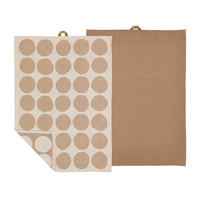 Södahl Bubbles viskestykke brun 50x70 cm 2 stk