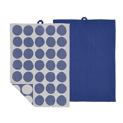 Södahl Bubbles viskestykke kongeblå 70x50 cm 2 stk