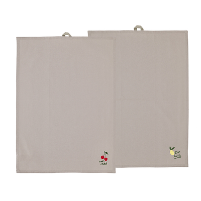 Södahl Bistro viskestykke kirsebær/citron 70x50 cm 2 stk.