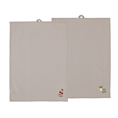 Södahl Bistro viskestykke grå 70x50 cm 2 stk