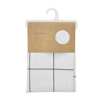 Södahl Vista badeforhæng lysegrå 180x200 cm