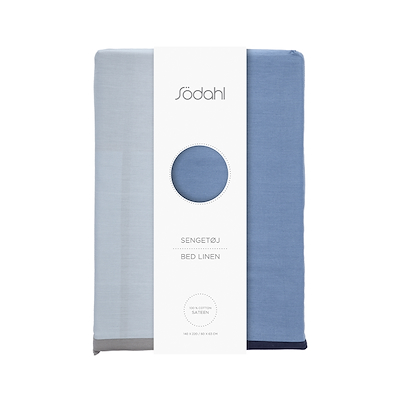 Södahl Colour Block sengetøj blå 140x220 cm