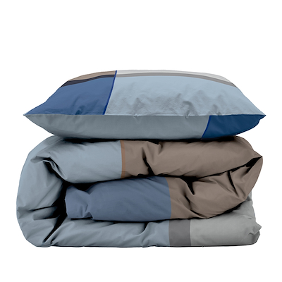 Södahl Colour Block sengetøj blå 140x220 cm