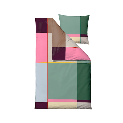 Södahl Colour Block sengetøj grågrøn 140x200 cm