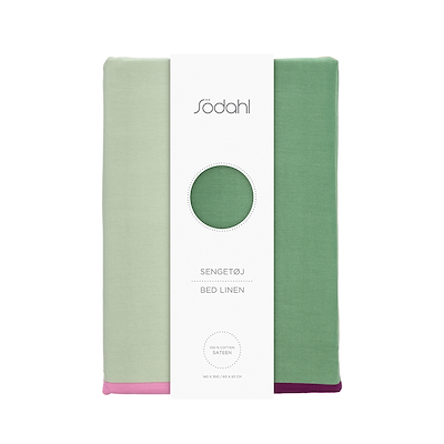 Södahl Colour Block sengetøj grågrøn 140x200 cm