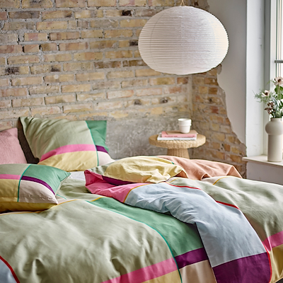 Södahl Colour Block sengetøj grågrøn 140x200 cm