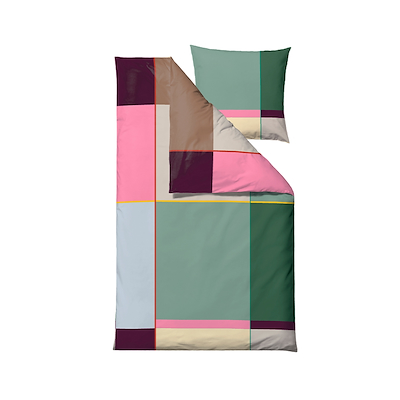 Södahl Colour Block sengetøj grågrøn 140x220 cm