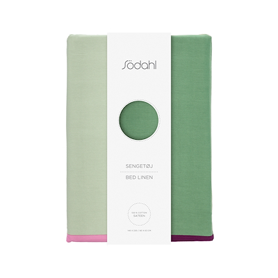Södahl Colour Block sengetøj grågrøn 140x220 cm