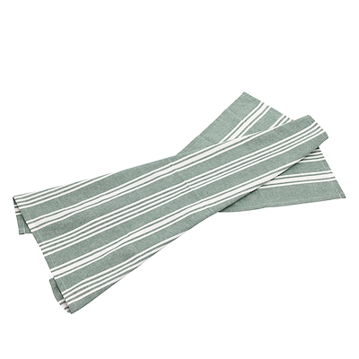 Bastian Recycle Eco Stripe viskestykke lysegrøn 70x50 cm