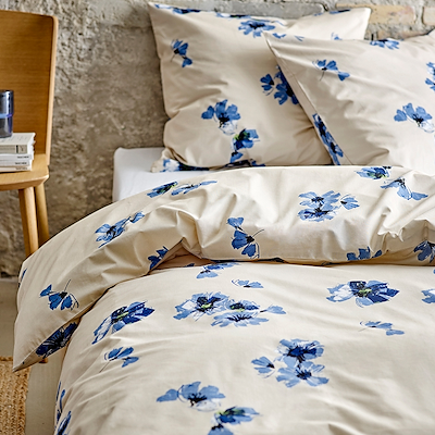 Södahl Flora sengetøj blå 140x200 cm