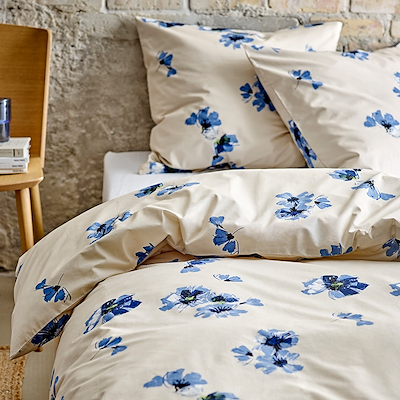 Södahl Flora sengetøj blå 140x220 cm