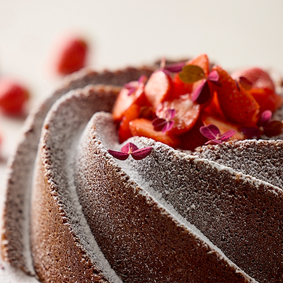 Blomsterberg bundt kageform rosa 24x9 cm