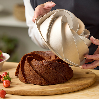 Blomsterberg bundt kageform rosa 24x9 cm