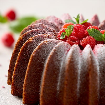 Blomsterberg slice kageform orange rosa 24x10 cm