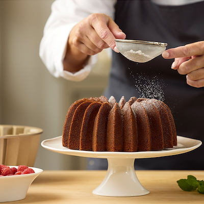 Blomsterberg slice kageform orange rosa 24x10 cm