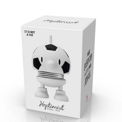 Hoptimist Sports Football Bumble figur hvid 7,6 cm