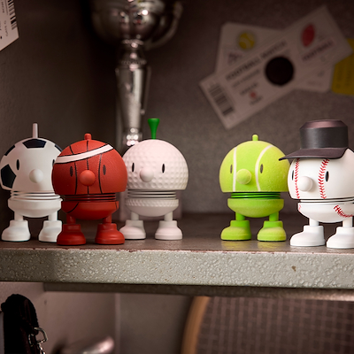 Hoptimist Sports Football Bumble figur hvid 7,6 cm