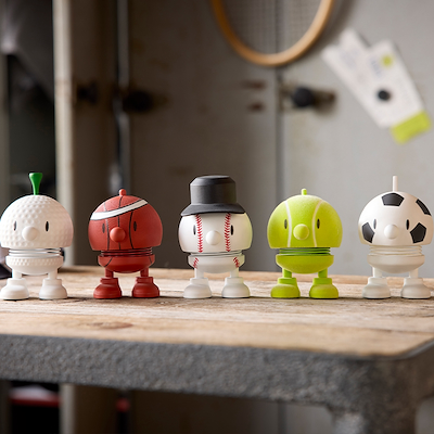 Hoptimist Sports Football Bumble figur hvid 7,6 cm