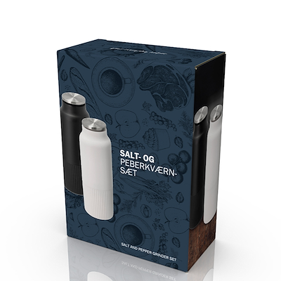 Funktion salt- og peberkværn sæt sort/hvid 18,5 cm