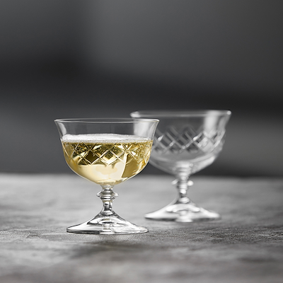 Lyngby Glas Eaton champagneskål klar 2 stk 28 cl