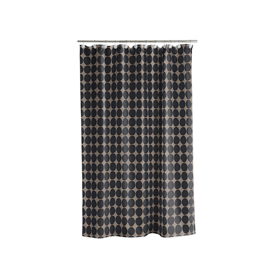 Södahl Comfort badeforhæng taupe og sort 180x200 cm