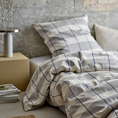 Södahl Blocks sengetøj cloud grey 140x220 cm