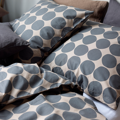 Södahl sengetøj bubbles taupe 140x220 cm