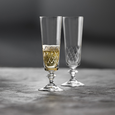 Lyngby Glas Eaton champagneglas klar 2 stk 16 cl