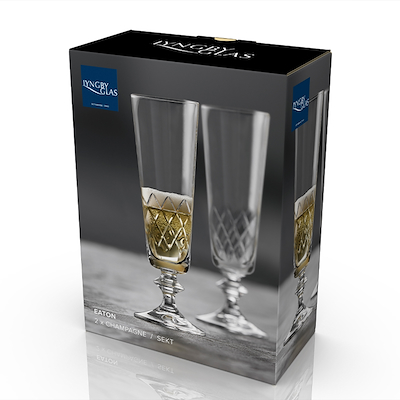 Lyngby Glas Eaton champagneglas klar 2 stk 16 cl