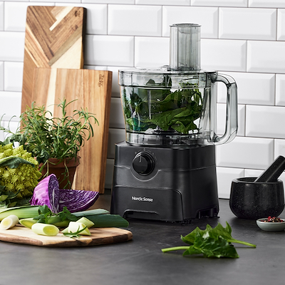 Nordic Sense foodprocessor sort 3,5 liter 1000 watt