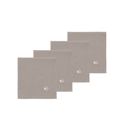 Södahl Christmas Hearts Embroidery stofservietter rød 40x40 cm