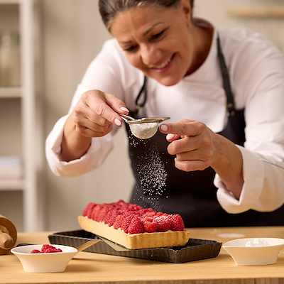 Blomsterbergs rektangulær tærteform dark grey 35x11 cm non-stick