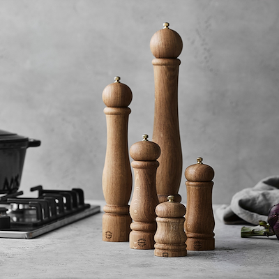 Pillivuyt Gourmet Douron salt- og peberkværn eg H16 cm