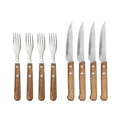 Holm steakbestik 8 dele akacie