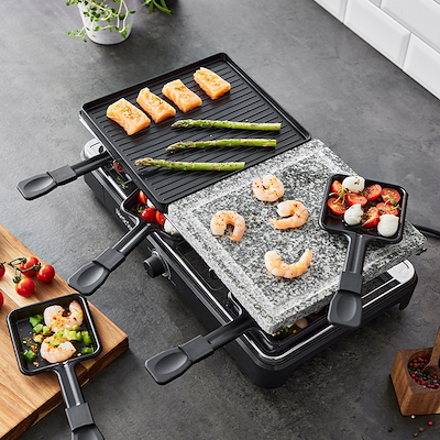 Nordic Sense raclette til 8 personer sort 1400 watt