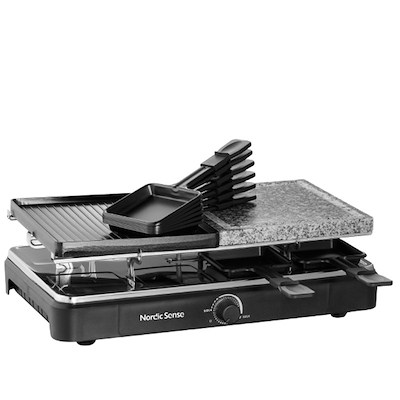 Nordic Sense raclette til 8 personer sort 1400 watt