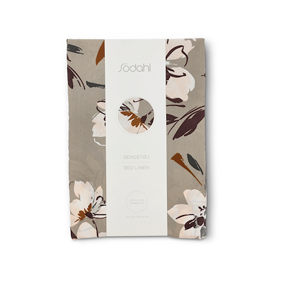 Södahl Wild Blooms sengetøj grå 140x200cm