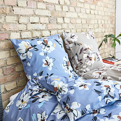 Södahl Wild Blooms sengetøj grå 140x200cm