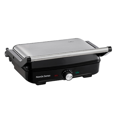 Nordic Sense paninigrill stål/sort 1600 watt