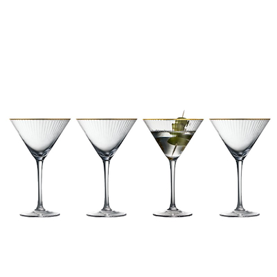 Lyngby Glas Palermo martiniglas 25 cl 4 stk.